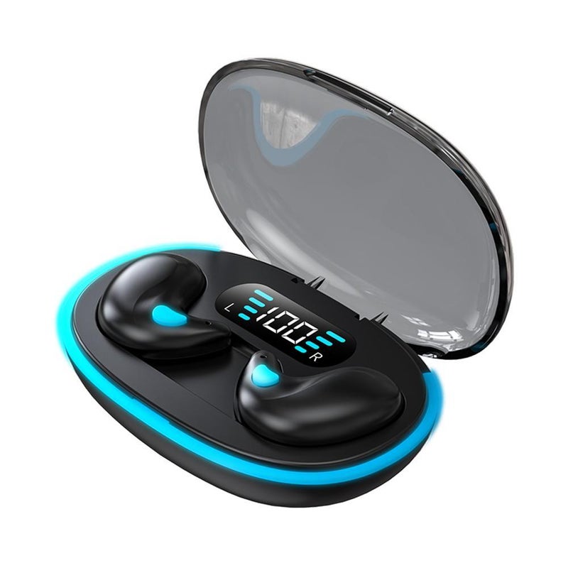 X55 Invisible Sleep Earphones - Bone Conduction Mini Ultra-Small Noise Cancelling Digital Display Long Battery Life Macaron Bluetooth Earphones